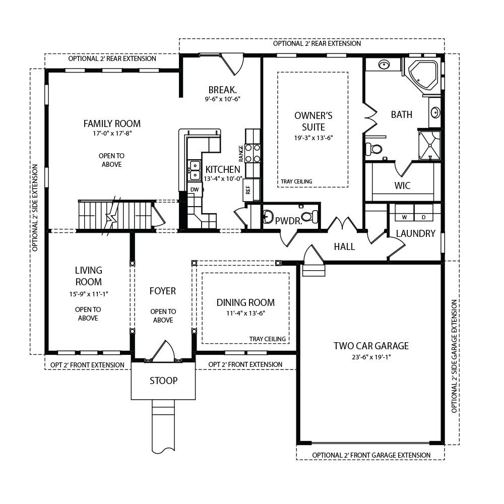 Grantley Model Floorplan by J.A. Myers Homes in Hanover, PA