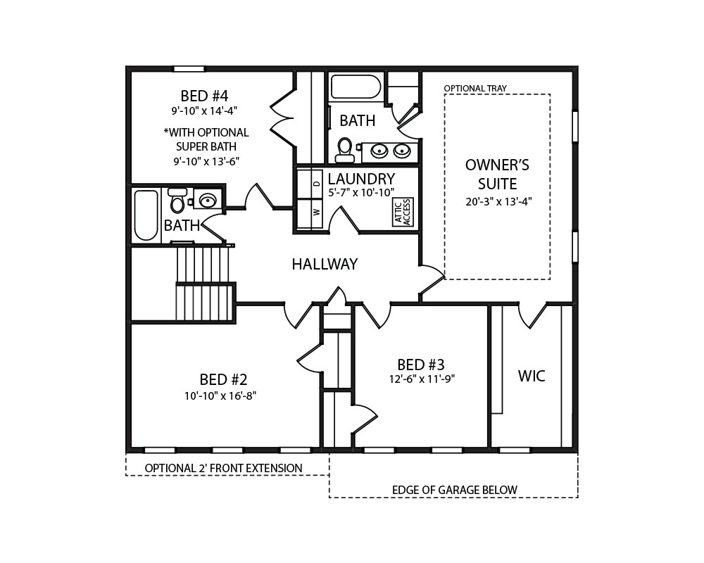 Belfare model and floorplan by J.A. Myers Homes in Hanover, PA