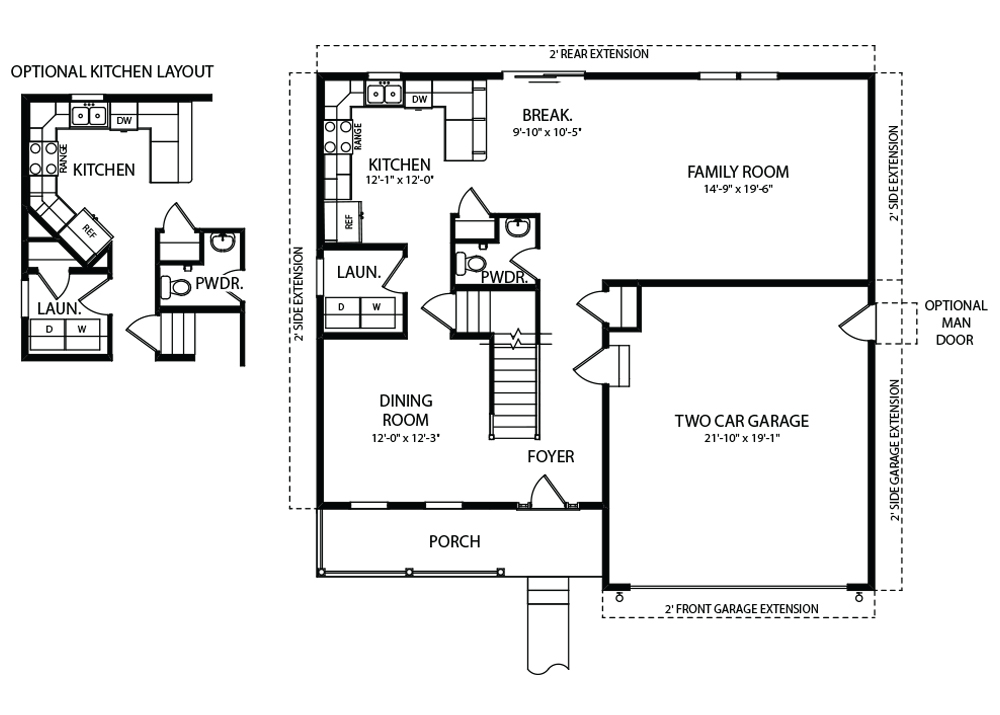 Bentridge Model Floorplan First Floor Plan by J.A. Myers Homes