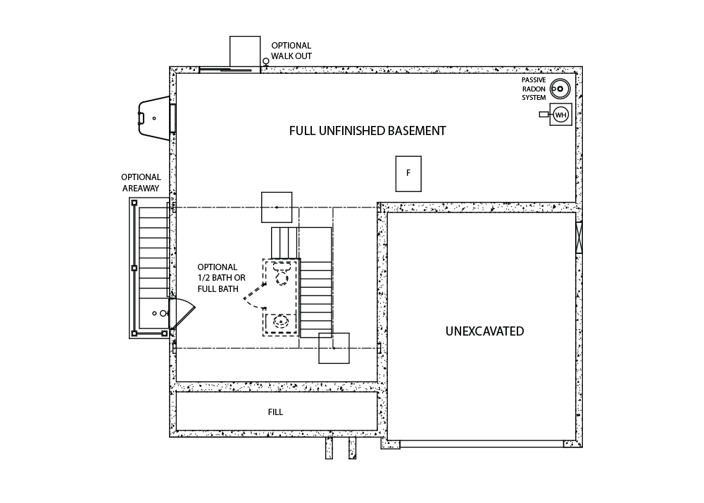 Bentridge Floorplan Foundation Floor Plan by J.A. Myers Homes