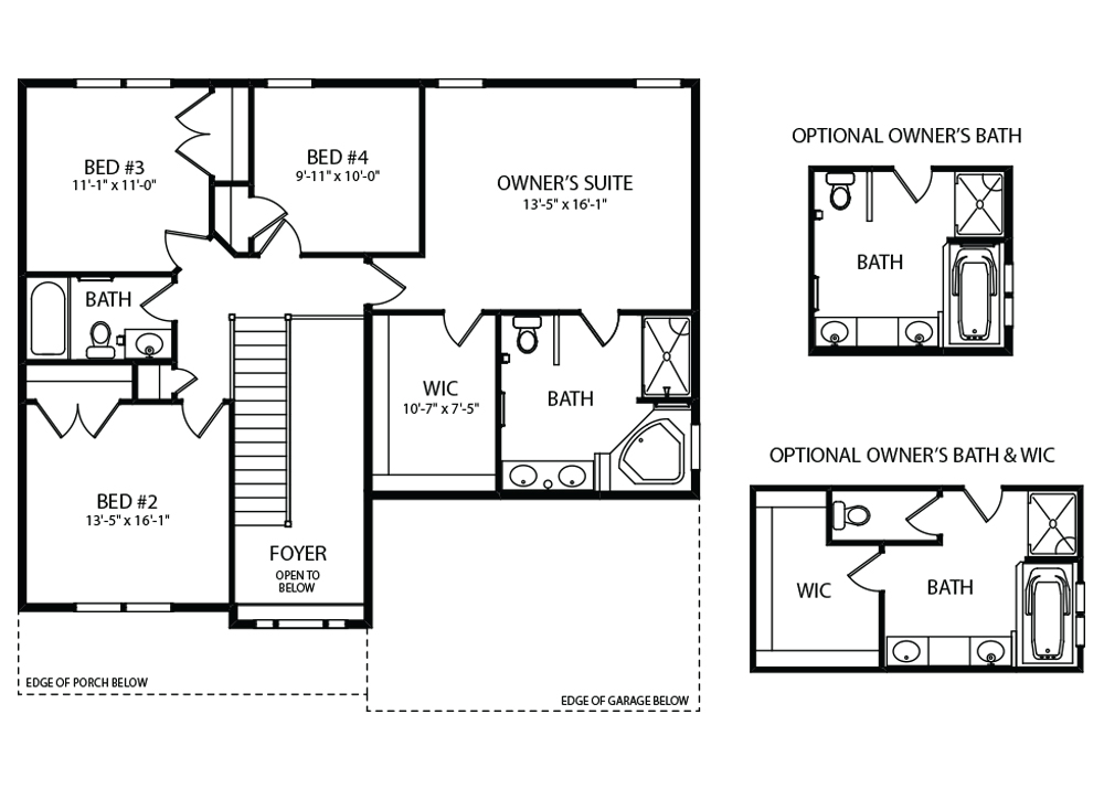 Bentridge Floorplan Second Floor Plan by J.A. Myers Homes