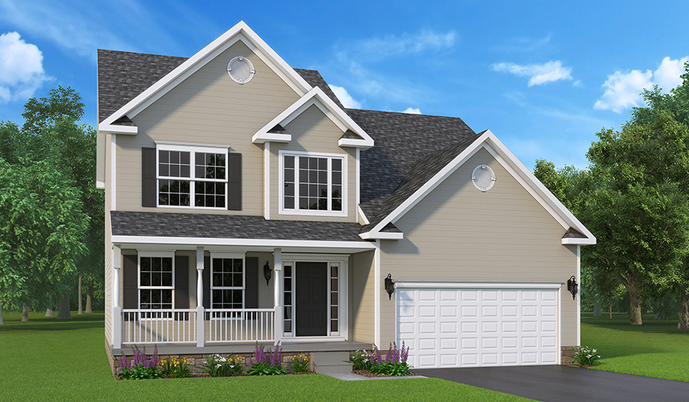 Bentridge Standard Two Story Elevation 2 Floor Plan Built By J.A. Myers Homes